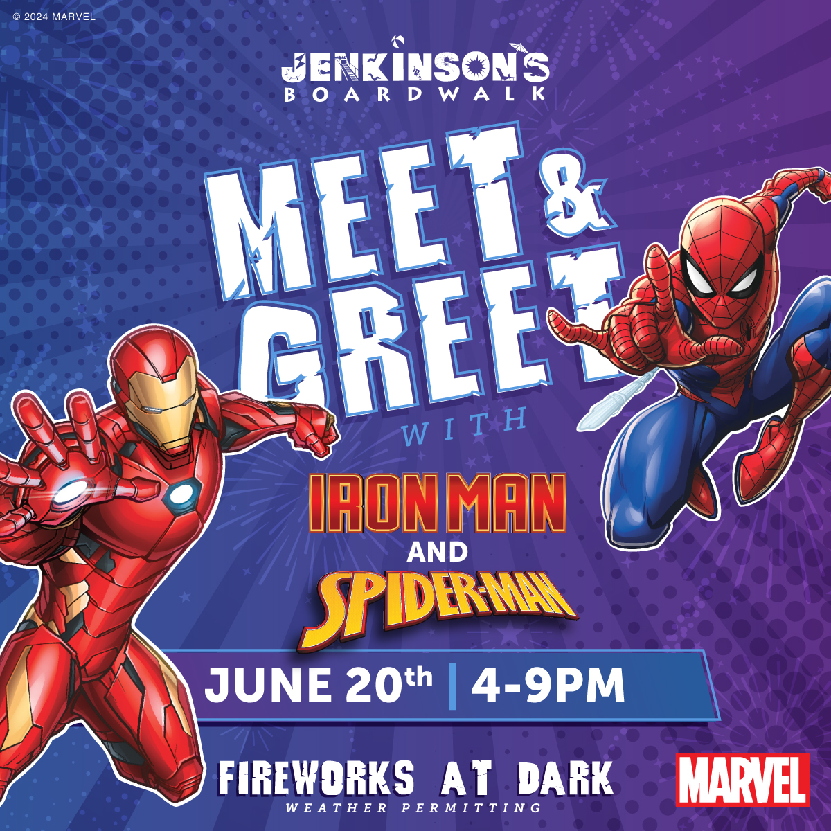 Iron Man & Spiderman Meet & Greet Poster