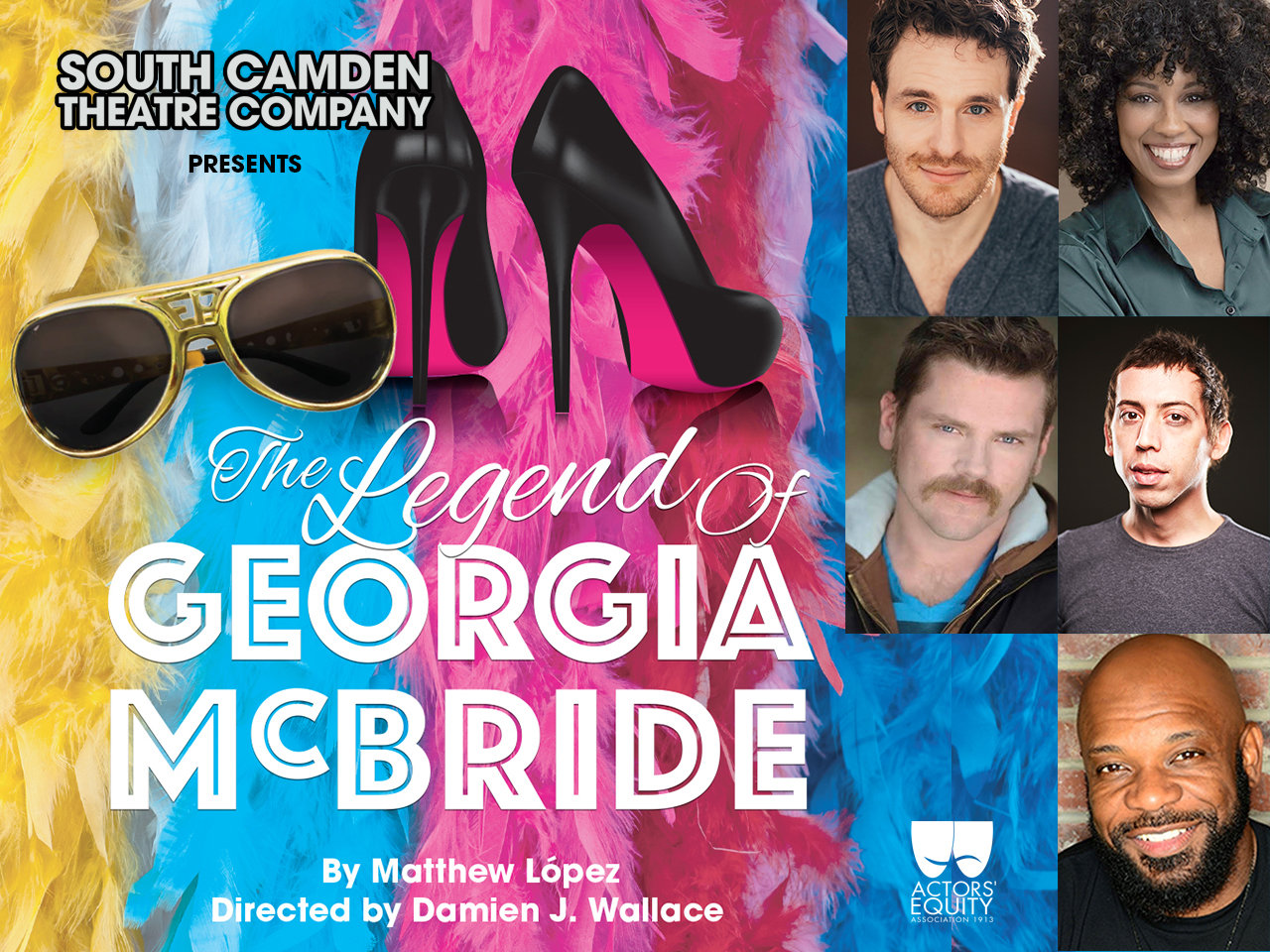 The logo for The Legend of Georgia McBride and cast