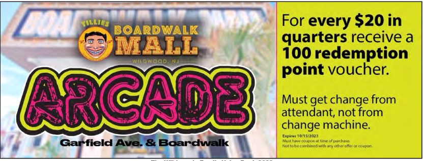 Tillies Boardwalk Mall Arcade -100 Redemption Point Deal - 
