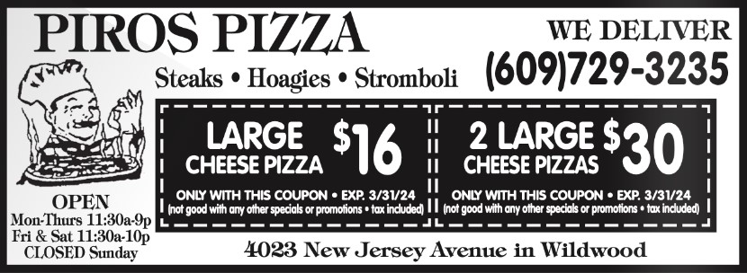 Piro's Pizza - $16 pizza - (609)-729-3235