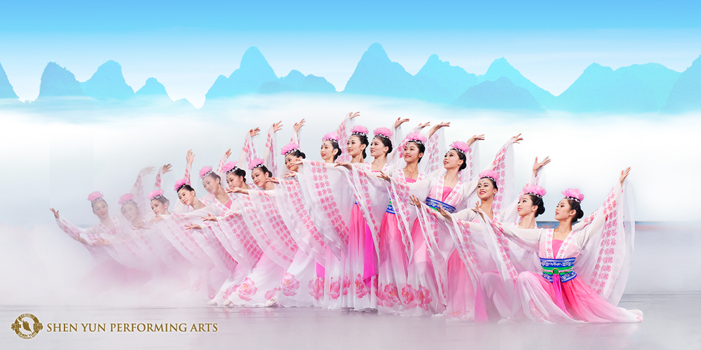 Shen Yun dancers forming a bridge