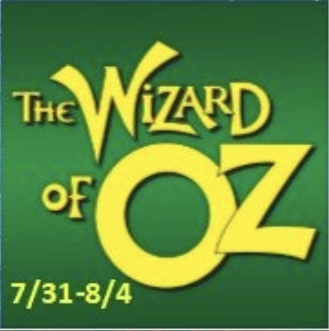 the wizard of oz graphic with show dates