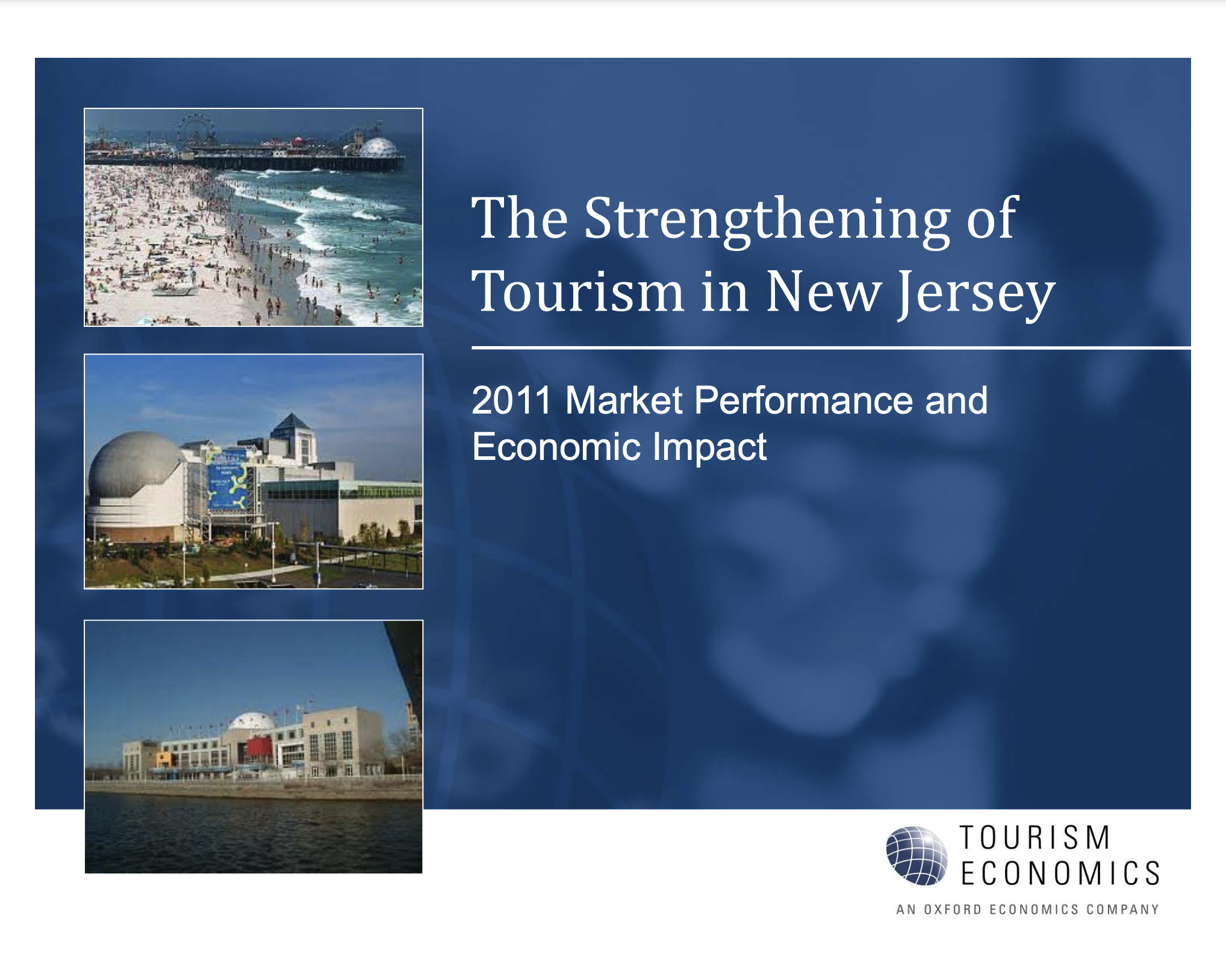 2011 New Jersey Tourism Statistics Presentation