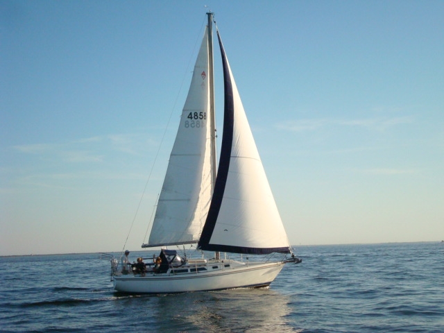 The calm waters of barnegat bay make for a perfect setting for a sailing charter