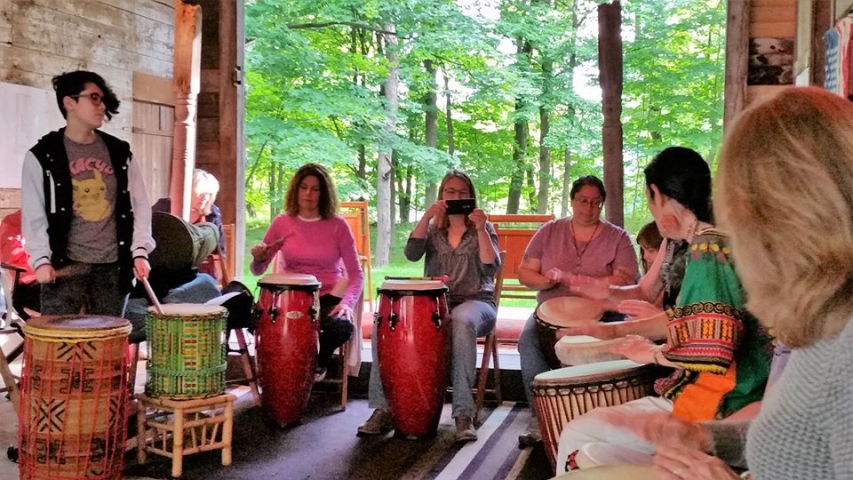 Drum Circle at Ramsaysburg Historic Homestead