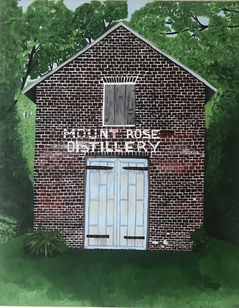 Historic Mount Rose Distillery building on the LHT