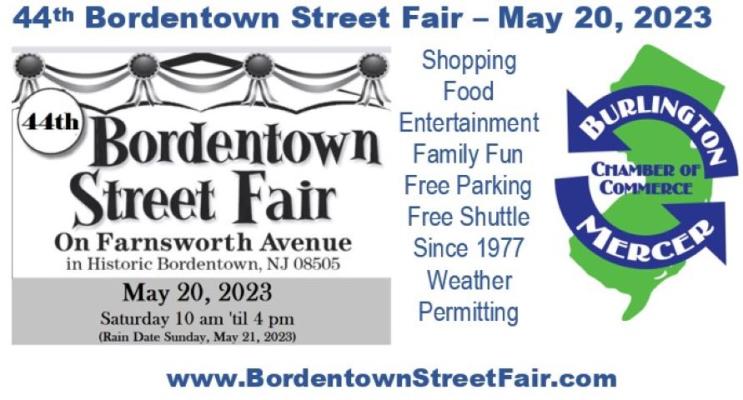 44th Bordentown Street Fair May 20, 2023