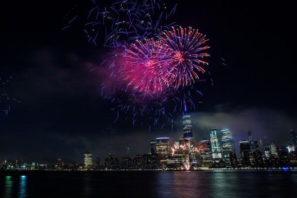Jersey City fireworks over the Hudson