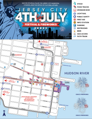 map of 4th of July activities