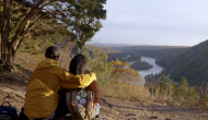 Couple Sitting at Overlook